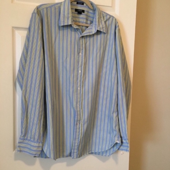 J. Crew Striped Dress Shirt Italian Cotton - Picture 1 of 8